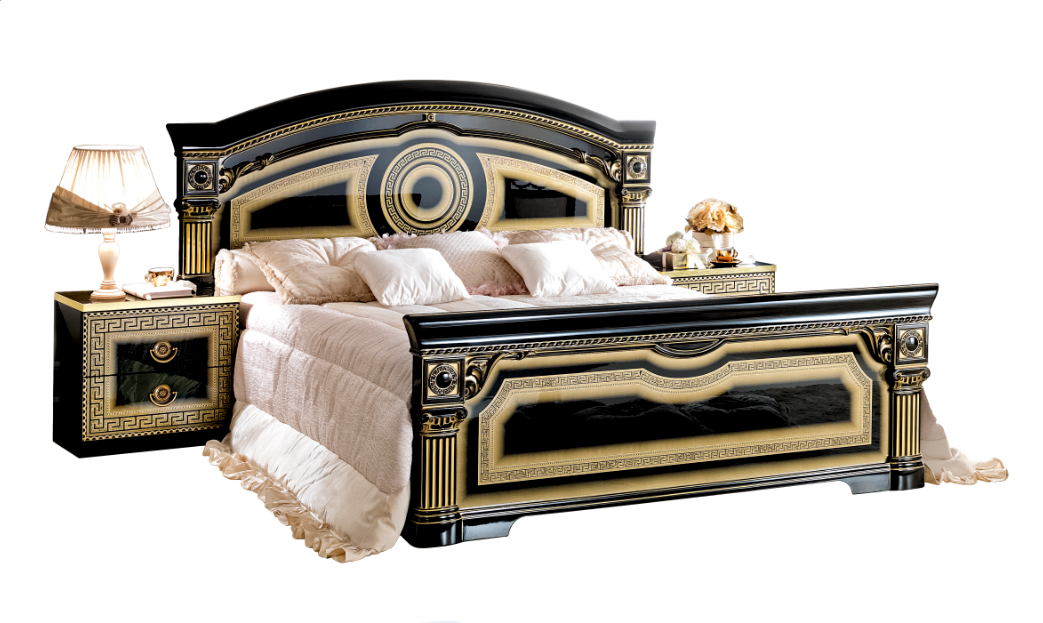 Łóżko Aida Black - Gold