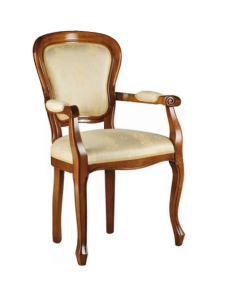 Stylowe Krzesło z podłokietnikami Lawenda