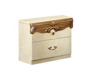 Stylowa Szafka nocna Barocco Ivory-Gold