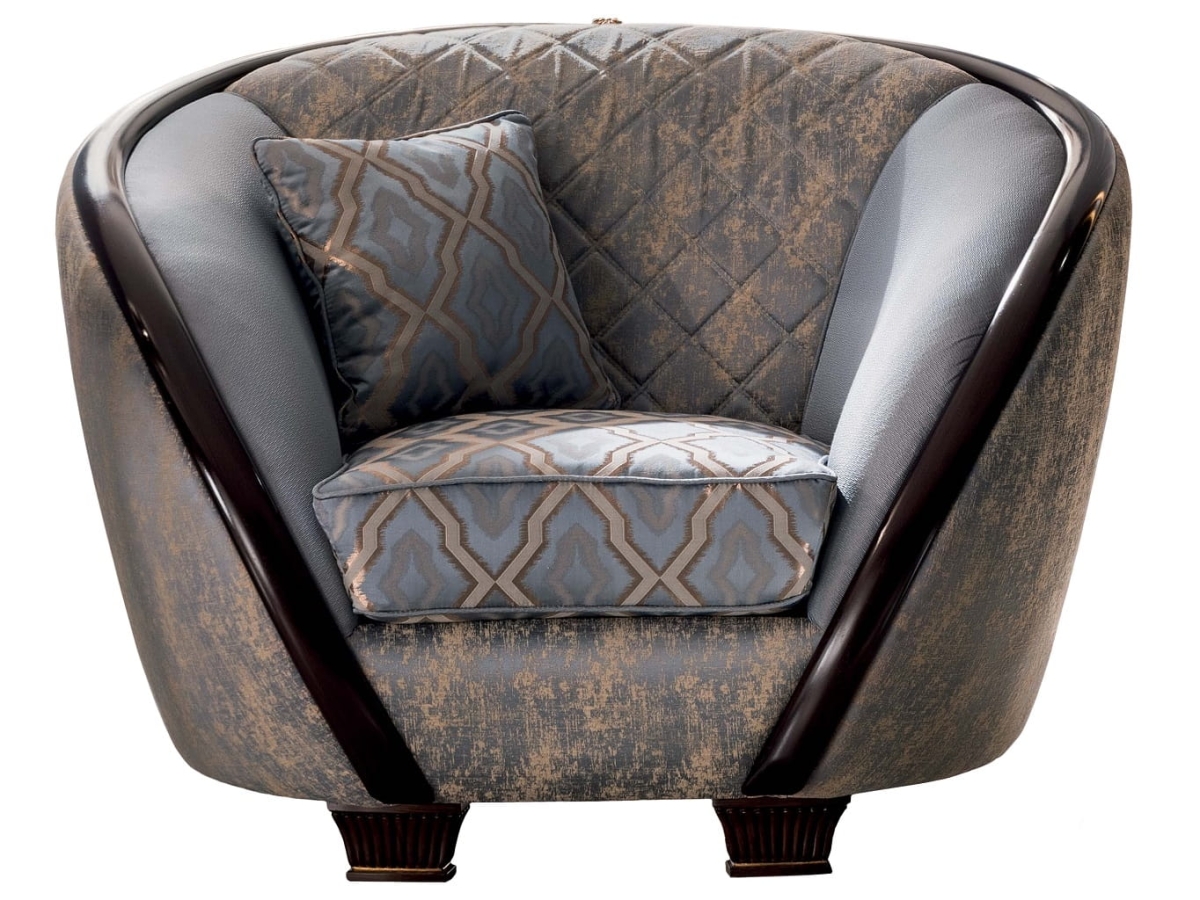 Elegancki Fotel Arr Modigliani niebieski