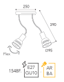 Lampa sufitowa Azali 1548F