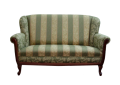 Sofa Lirka w tkaninie Scarlet 400C1031 pasy + 102C12 kwiaty