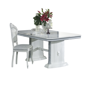 Stylowy Stół rozkładany BC Venus White-Silver