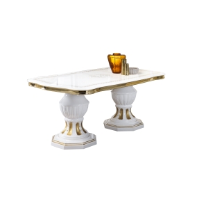 Stylowy Stół rozkładany BC Betty White-Gold