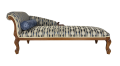 Szezlong 281/K w tkaninie Kamenka Y04, wałek Miami 338