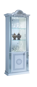 Stylowa Witryna 1 drzw.  BC Venus White-Silver 