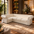 Narożnik Chesterfield Windsor Aranżacja AI