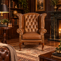 Fotel Chesterfield Queen Aranżacja AI