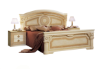 Stylowe Łóżko Aida Ivory-Gold 