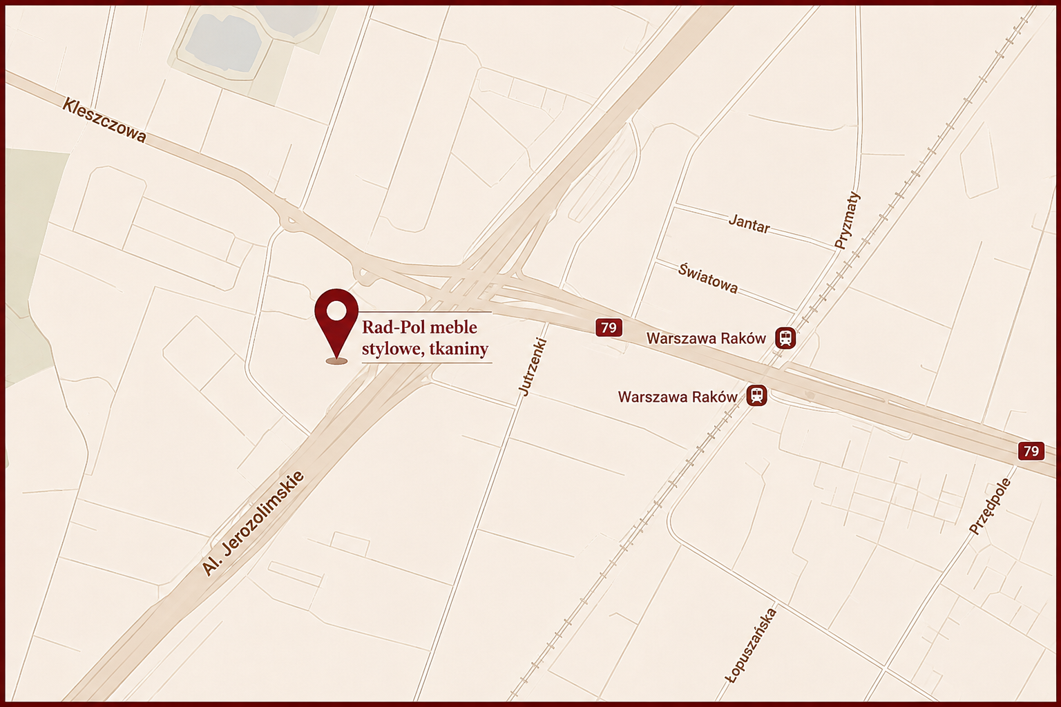 Mapa dojazdu do salonu RAD-POL Katowice